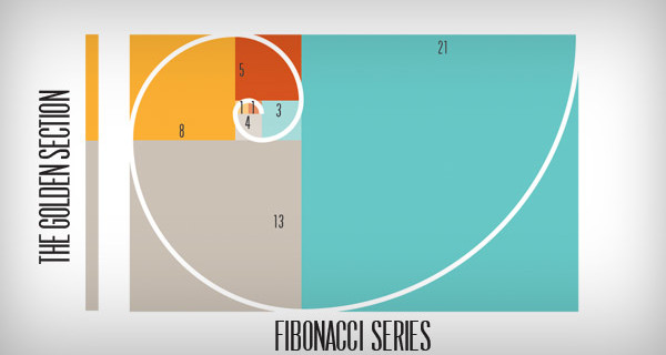 Fibonacci series golden section image