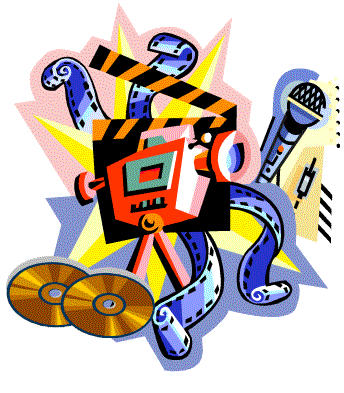 Multimedia with CD's, Microphone, Video Camera, and Film GIF