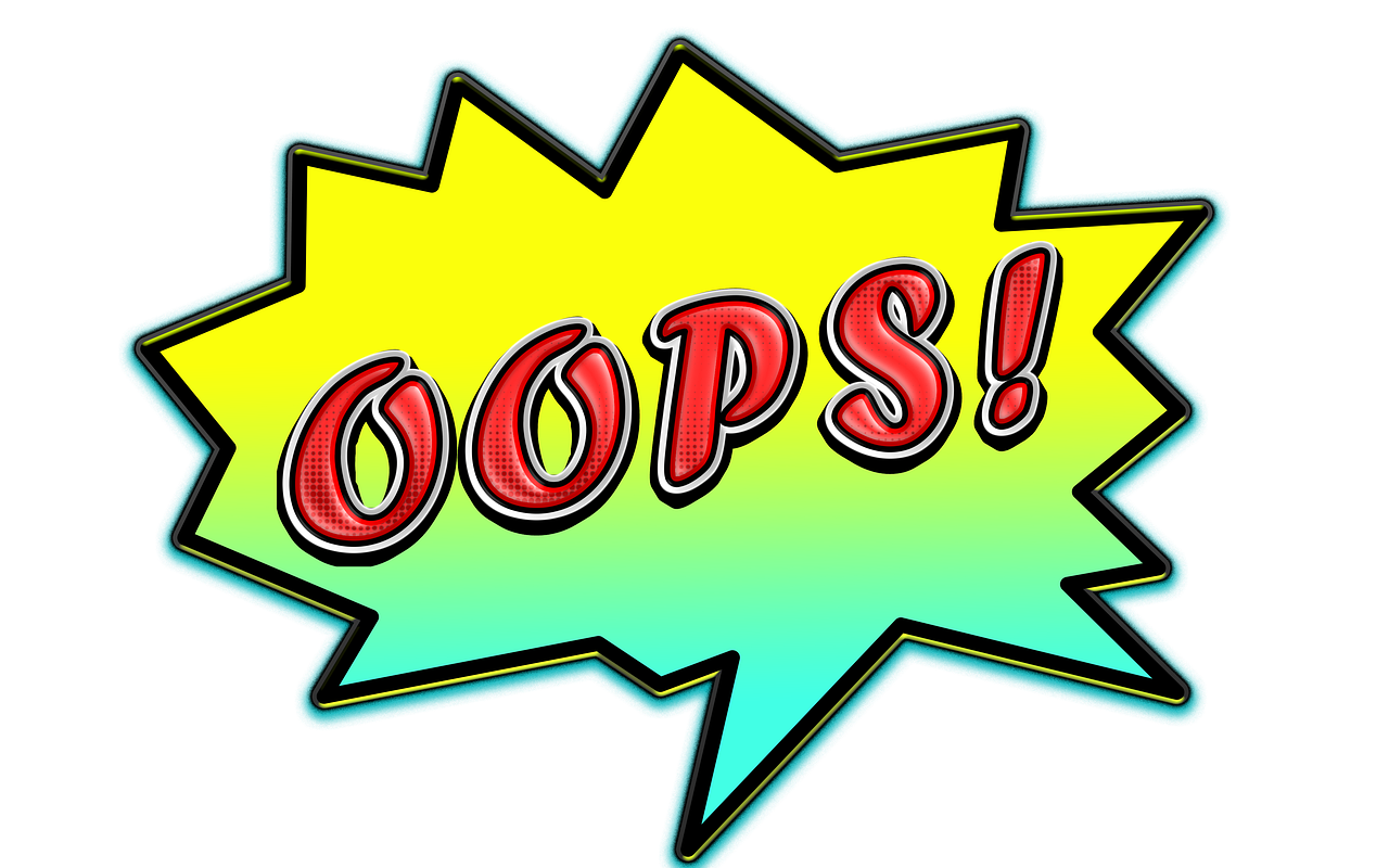oops image from Pixabay