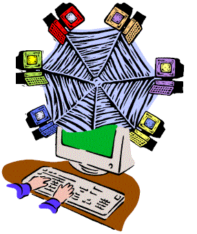 Web Design Metaphor, which shows a keyboard linked to a series of six computers attached to a spider web on a monitor